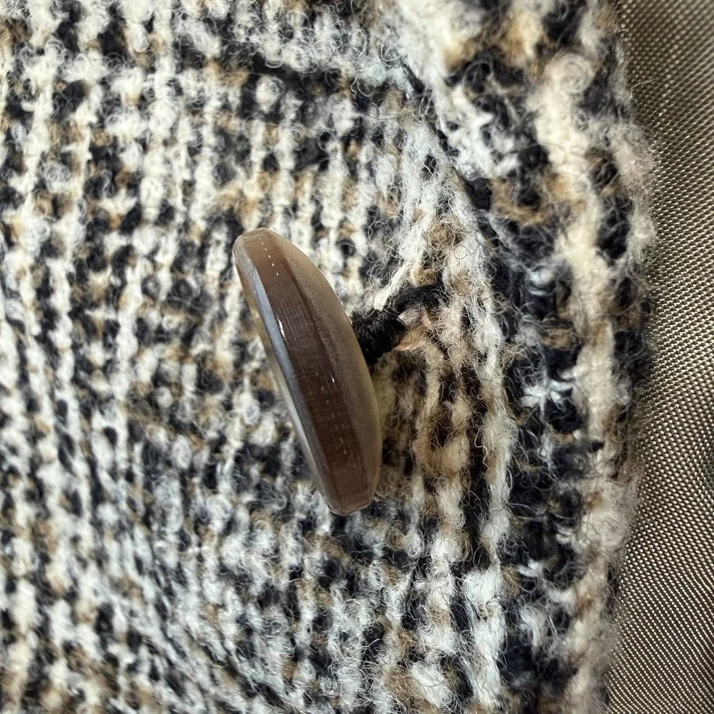 Baldessarini Tweed White Black‎ Brown Lined Wool Blazer Glen Plaid 48 Italy